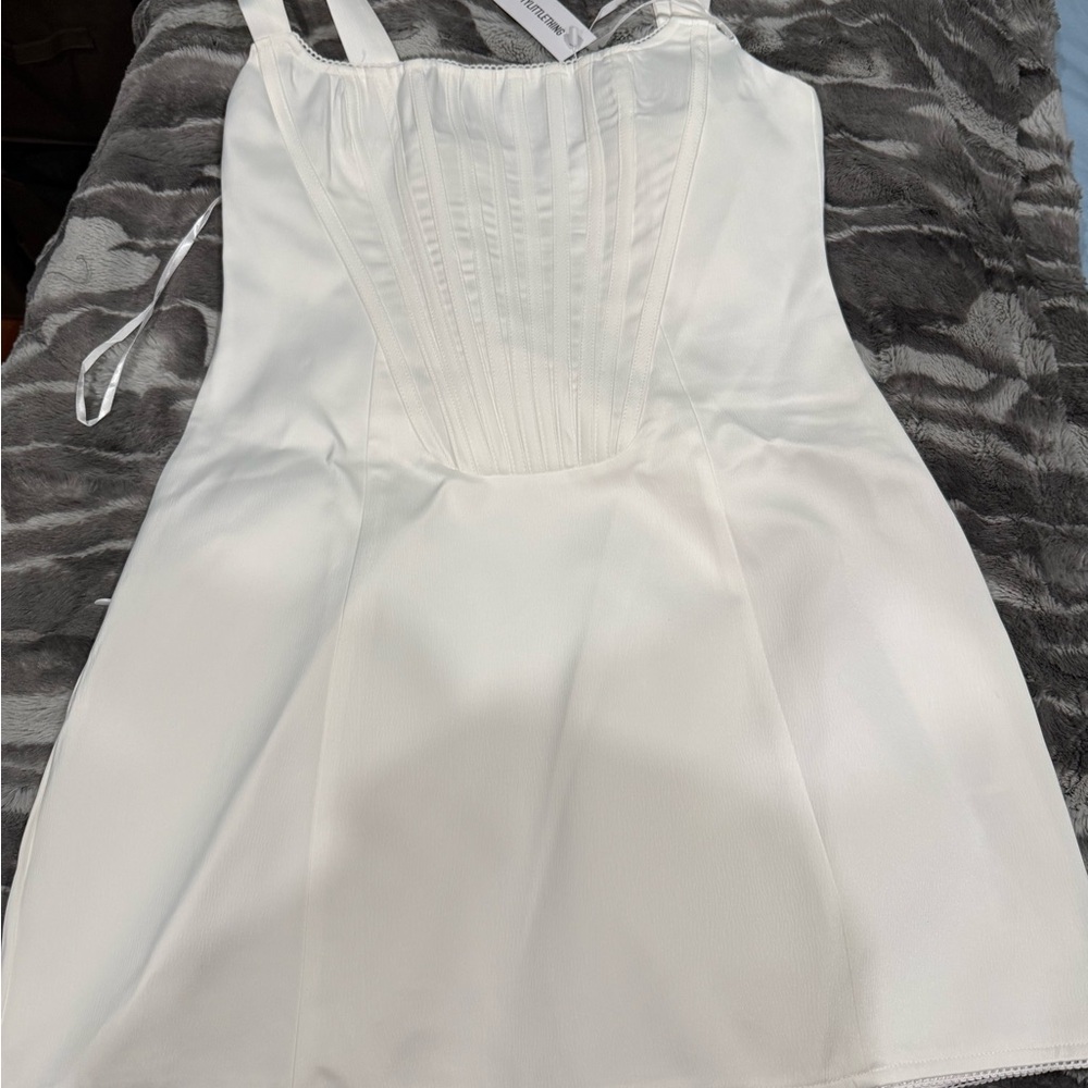 PrettyLittleThing White Mini Dress